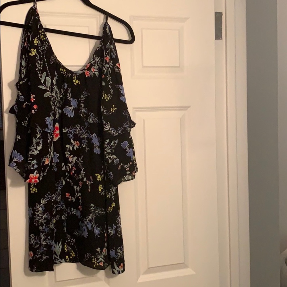 Parker (size Small) black & floral dress!